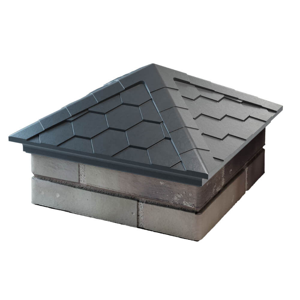 Колпак Zking Эверест Серый на столб 1.5х1.5 кирпича (390х390мм) в Пушкино фото