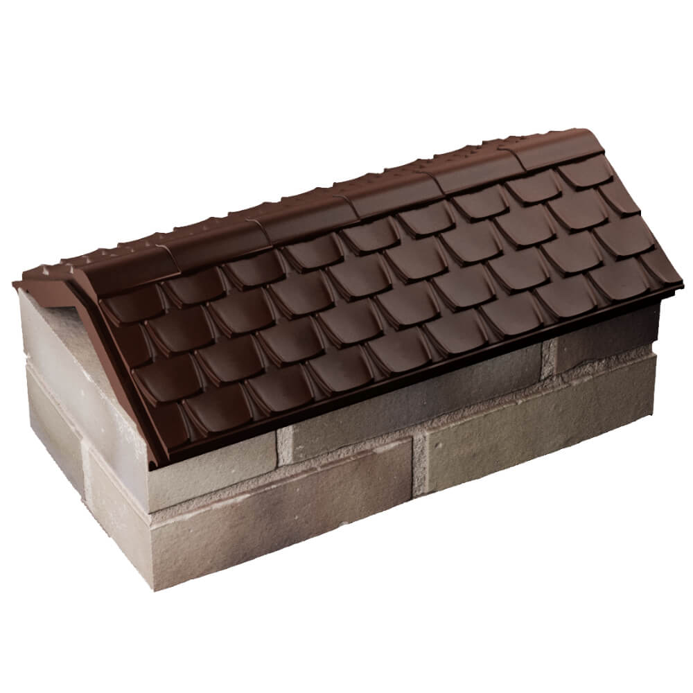 Парапет Zking Эльбрус Коричневый с посадкой на 1 кирпич (255мм) в Пушкино фото