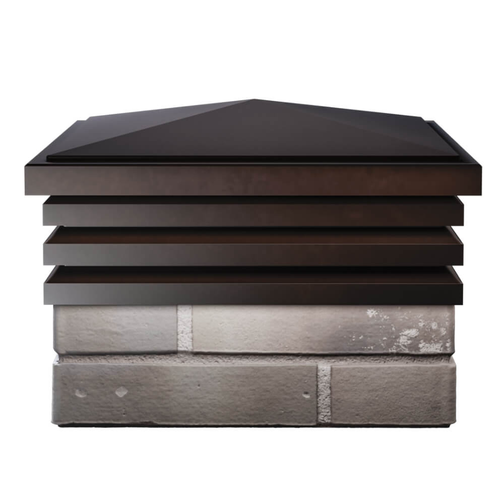 Колпак Zking Бона ХайТек Коричневый на столб 1.5х1.5 кирпича (385х385мм) Пушкино фото