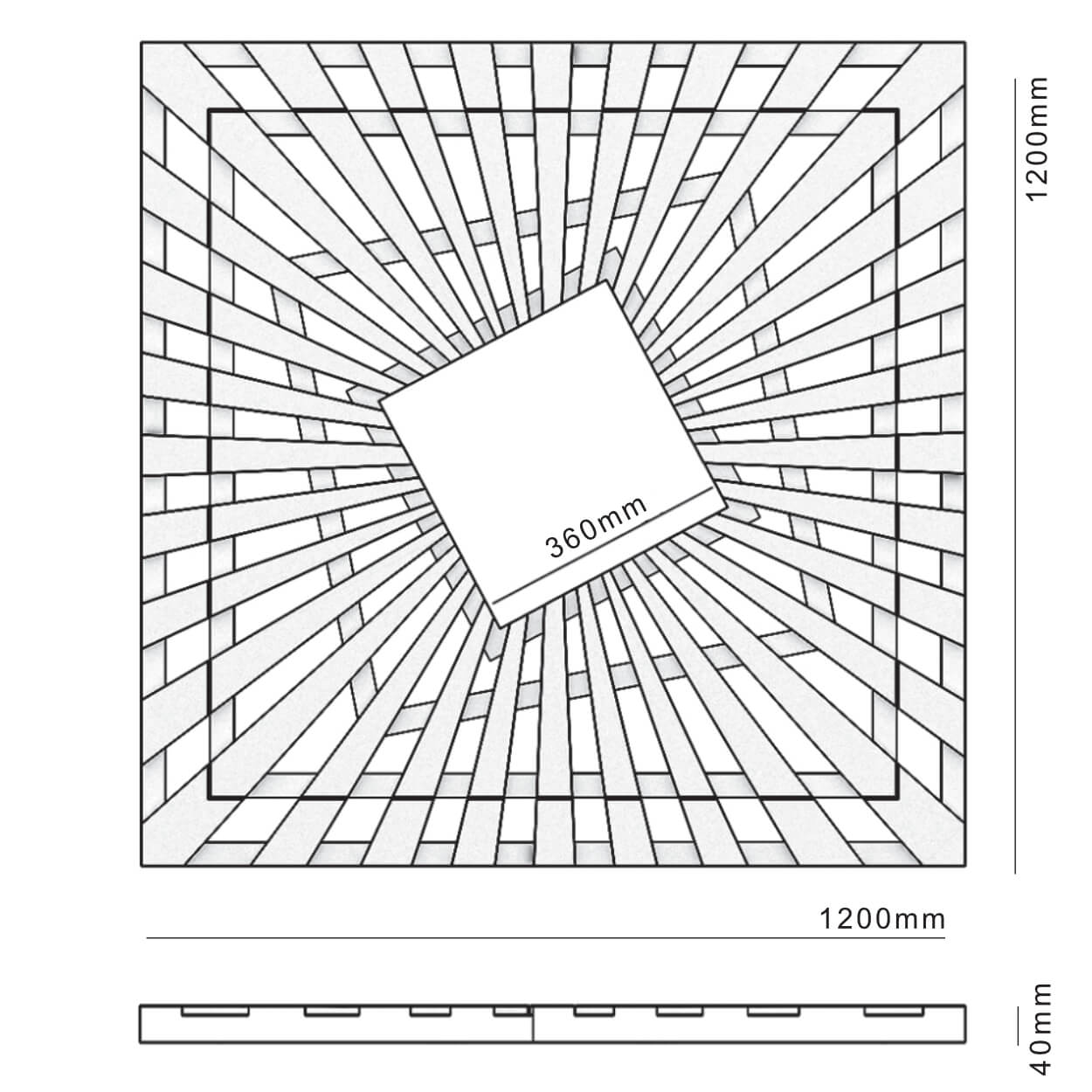 Приствольная решетка для дерева ZKING ATMOSPHERE 1.2х1.2м Черная в Пушкино фото