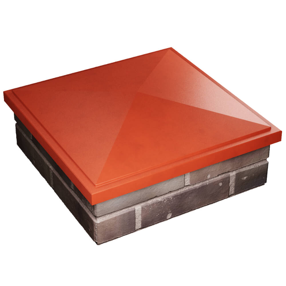 Колпак Zking БонаМоно Красный на столб 2х2 кирпича (515х515, 530х530мм) в Пушкино фото