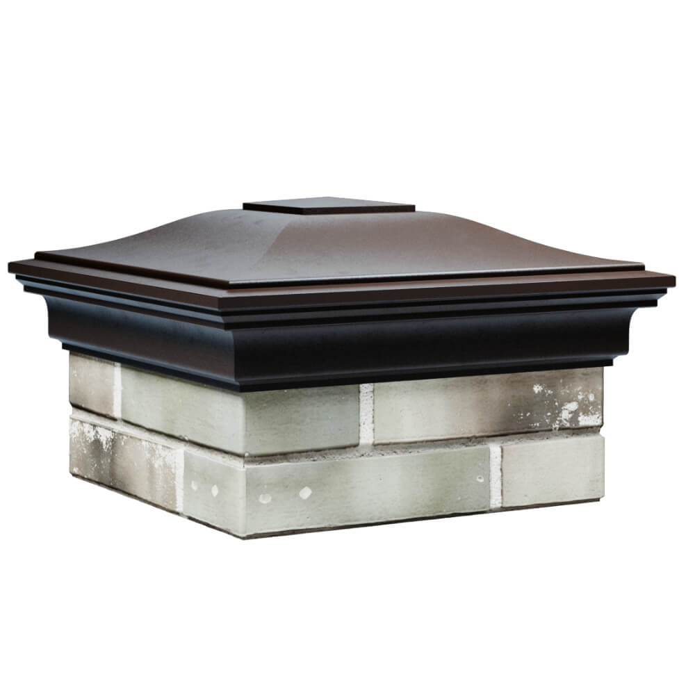 Колпак Zking Монблан Коричневый на столб 1.5х1.5 кирпича (385х385мм) в Пушкино фото