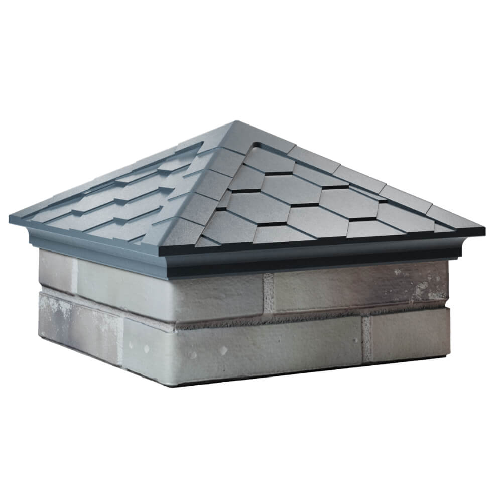 Колпак Zking Эверест Серый на столб 1.5х1.5 кирпича (390х390мм) в Пушкино фото