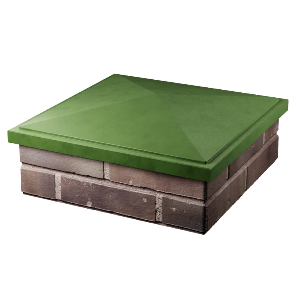 Колпак Zking БонаМоно Зеленый на столб 2х2 кирпича (515х515, 530х530мм) в Пушкино фото