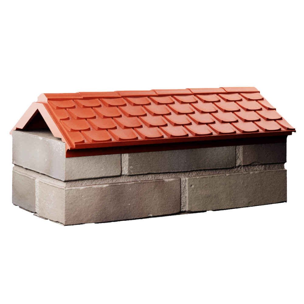 Парапет Zking Эльбрус Красный с посадкой на 1 кирпич (255мм) Пушкино фото