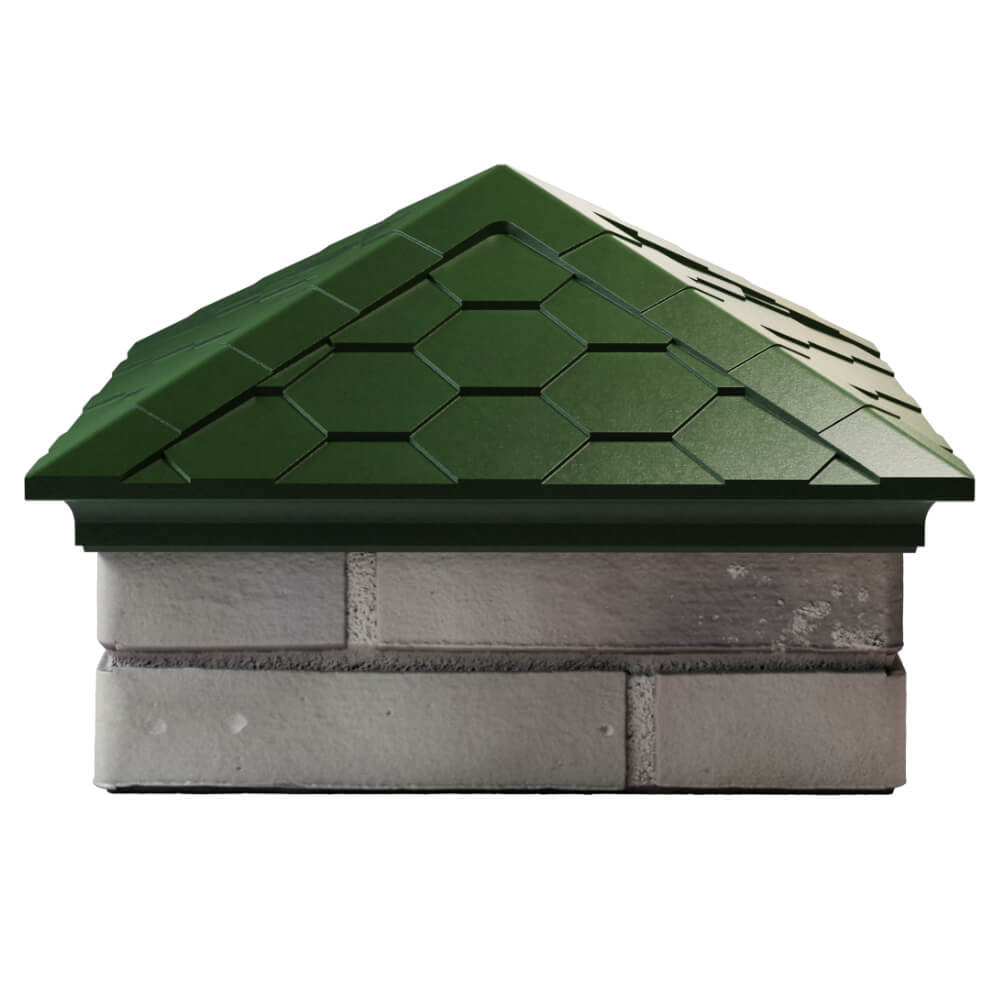 Колпак Zking Эверест Зеленый на столб 1.5х1.5 кирпича (390х390мм) Пушкино фото